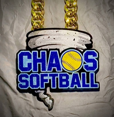 Custom softball home run chain pendant design