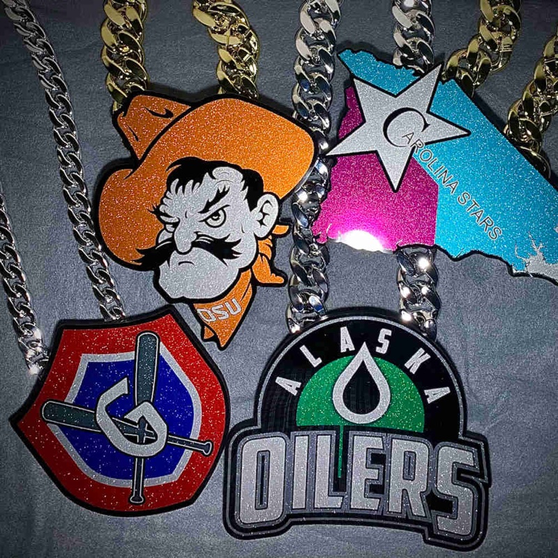 Football turnover chain custom logo pendant