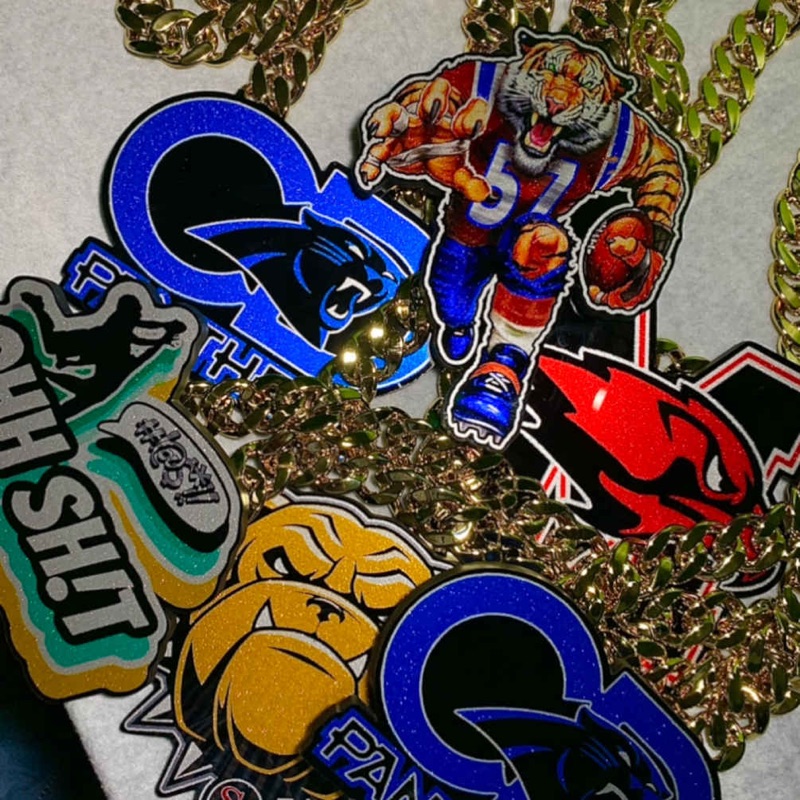 Assorted custom skinny chain pendants